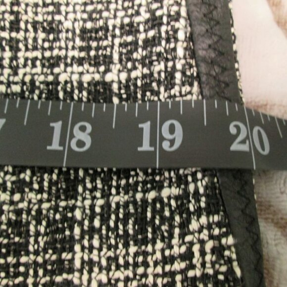 KAREN MILLEN Tweed Zip Front Mini Skirt-US8-Black NWT - Picture 10 of 13